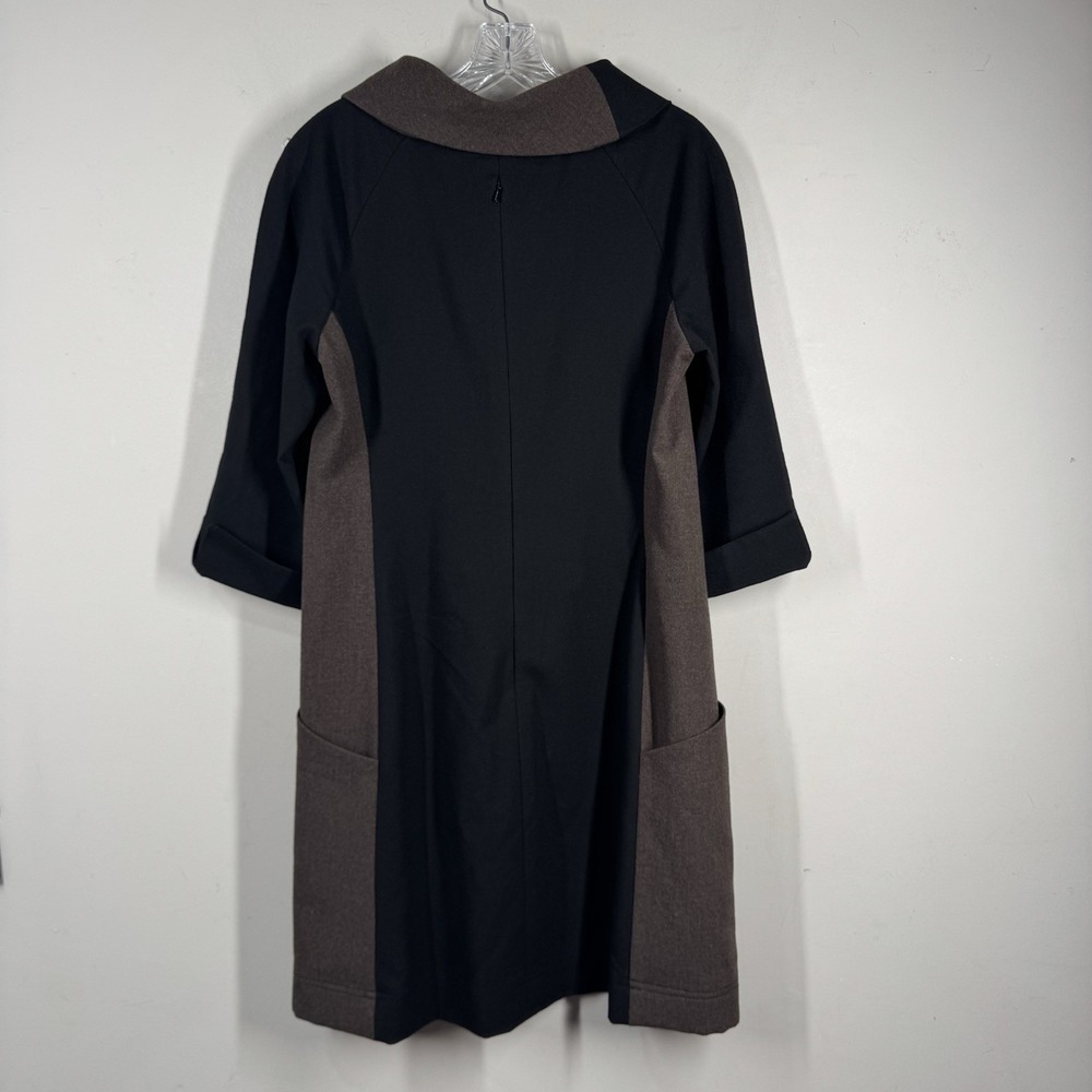 ETCETERA Mod Shift Dress Womens Sz 10 Sretch Blend Color Block Lined Career - Picture 11 of 16